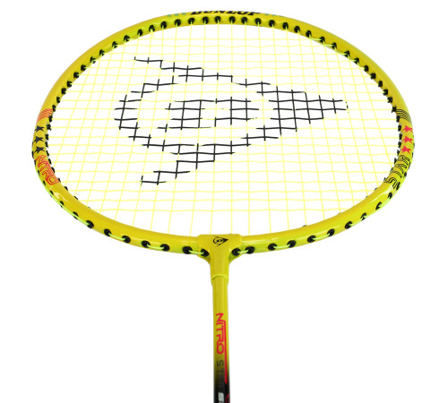 Ракетка для бадмінтону професійна в чохлі DUNLOP NITRO-STAR SSX 1.0 YLW G6 HH NF кольори в асортименті