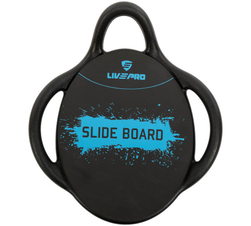 Платформа для преса з подушкою для ніг Abdominal wheel LiveUp розмір 60х52,5х22см чорний