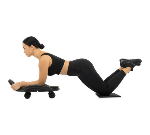 Платформа для преса з подушкою для ніг Abdominal wheel LiveUp розмір 60х52,5х22см чорний