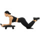 Платформа для преса з подушкою для ніг Abdominal wheel LiveUp розмір 60х52,5х22см чорний
