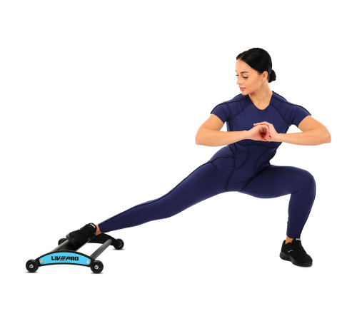Ролер для сідничних м'язів Glute Ham Roller LiveUp розмір 66х40,5х10см чорний