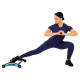 Ролер для сідничних м'язів Glute Ham Roller LiveUp розмір 66х40,5х10см чорний