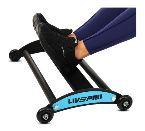 Ролер для сідничних м'язів Glute Ham Roller LiveUp розмір 66х40,5х10см чорний