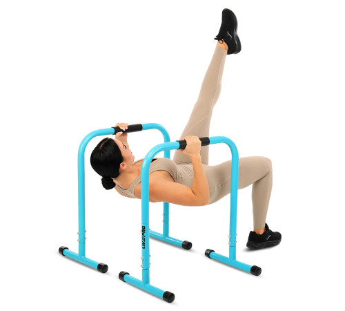 Бруси підлогові-хайлети еквалайзер тренувальний LiveUp Parallettes pair синій