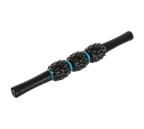 Масажер-палка роликовий антицелюлітний 3 масажери Magnetic Massage Stick LiveUp чорний