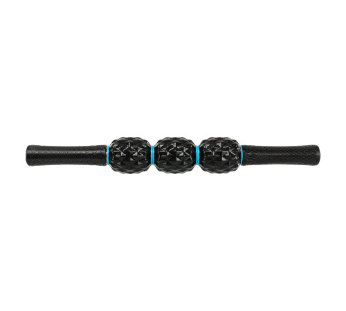 Масажер-палка роликовий антицелюлітний 3 масажери Magnetic Massage Stick LiveUp чорний