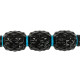 Масажер-палка роликовий антицелюлітний 3 масажери Magnetic Massage Stick LiveUp чорний