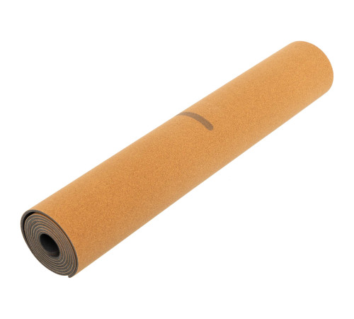 Килимок для йоги Пробковий каучуковий двошаровий Yoga mat Record 183x61мx0.4cм коричневий