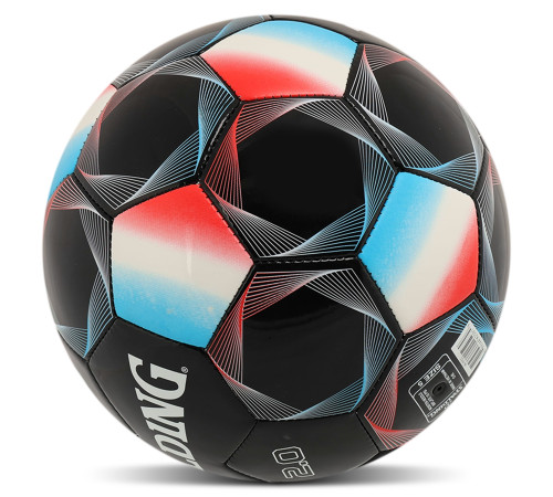 Мяч футбольный SPALDING 2.0 №5 PU черный-голубой