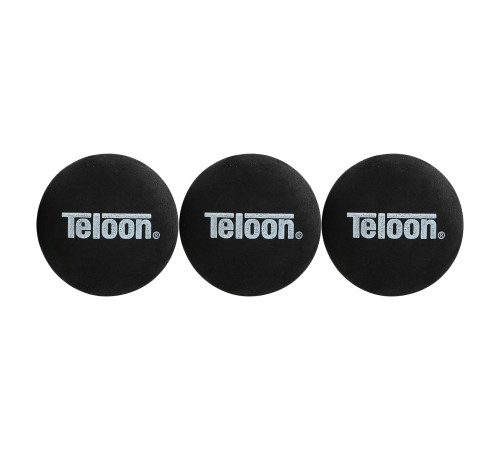 Набір м'ячів для сквошу TELOON 3шт чорний