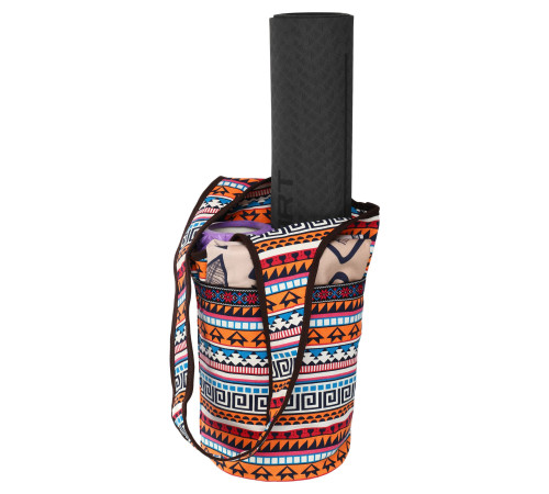 Сумка для йоги через плечо KINDFOLK Yoga bag SP-Sport помаранчевий-блакитний