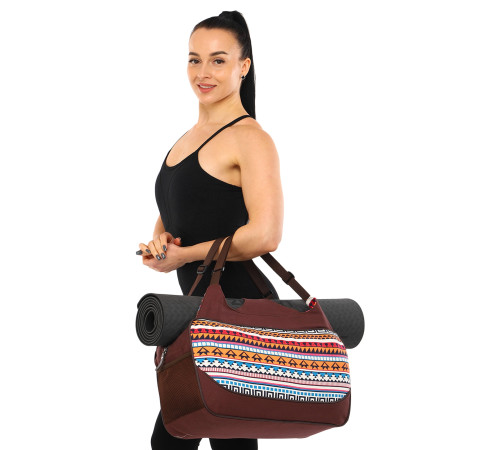 Сумка для йоги KINDFOLK Yoga bag SP-Sport помаранчевий-блакитний