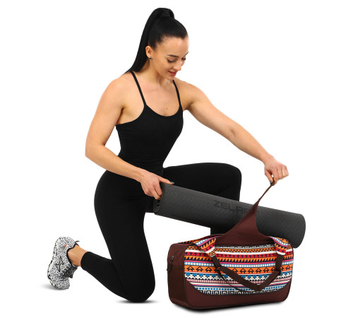 Сумка для йоги KINDFOLK Yoga bag SP-Sport помаранчевий-блакитний