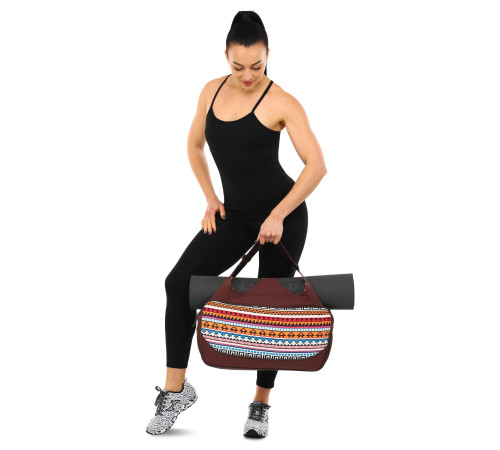 Сумка для йоги KINDFOLK Yoga bag SP-Sport помаранчевий-блакитний