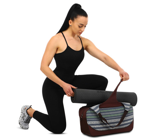 Сумка для йоги KINDFOLK Yoga bag SP-Sport сірий-синій