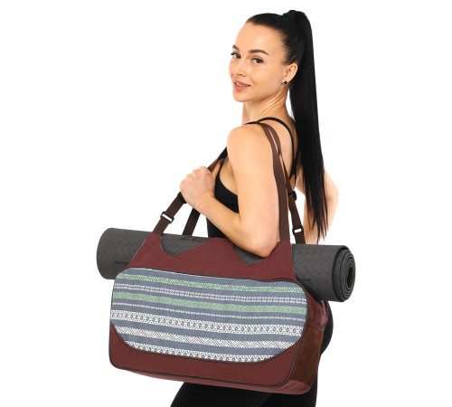 Сумка для йоги KINDFOLK Yoga bag SP-Sport сірий-синій