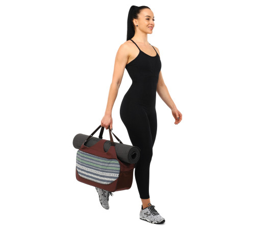 Сумка для йоги KINDFOLK Yoga bag SP-Sport сірий-синій