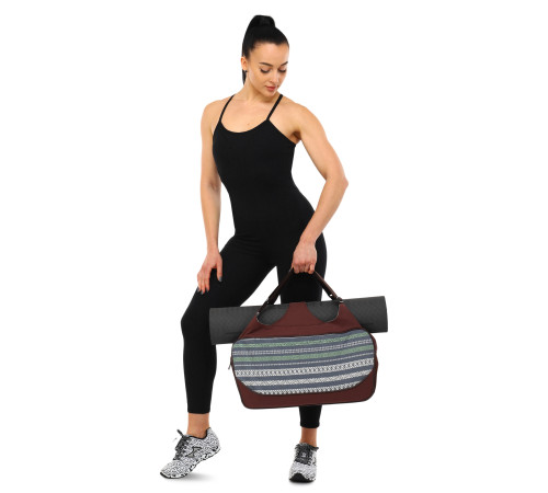 Сумка для йоги KINDFOLK Yoga bag SP-Sport сірий-синій