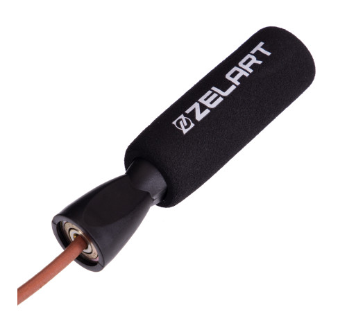 Скакалка кожаная Zelart 2,75м коричневый