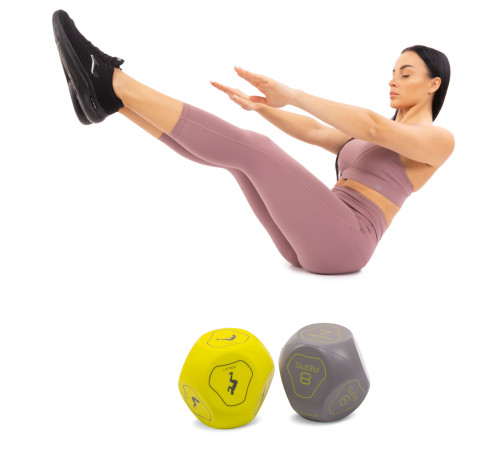 Кубики для тренировок кости для фитнеса Sports Dice MDbuddy 2штуки ø7,5см цвета в ассортименте