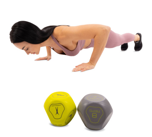 Кубики для тренировок кости для фитнеса Sports Dice MDbuddy 2штуки ø7,5см цвета в ассортименте