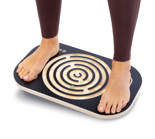 Дошка балансувальна з лабіринтом Zelart BALANCE BOARD 46х30х8см чорний