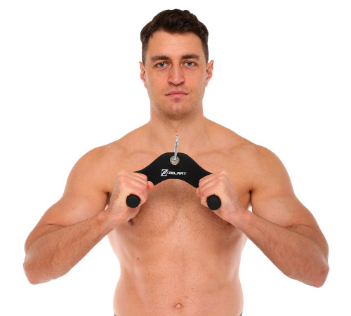 Рукоятка для тяги з вузьким хватом Pull Down Handle нековзне покриття Mdbuddy розмір 25х12х13см чорний