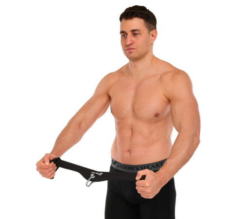 Рукоятка для тяги вниз c широким хватом Lat Pull Down Bar нескользящее покрытие Mdbuddy размер 55х12х12см черный