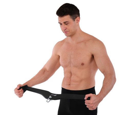 Рукоятка для тяги вниз c широким хватом Lat Pull Down Bar нескользящее покрытие Mdbuddy размер 85х11х16,5см черный
