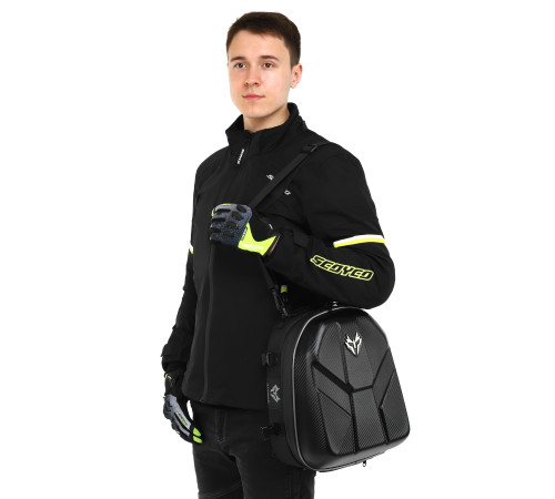 Сумка на бак мотоцикла на магнітах Tank Bag JIASPEED 28x18+16x35см чорний