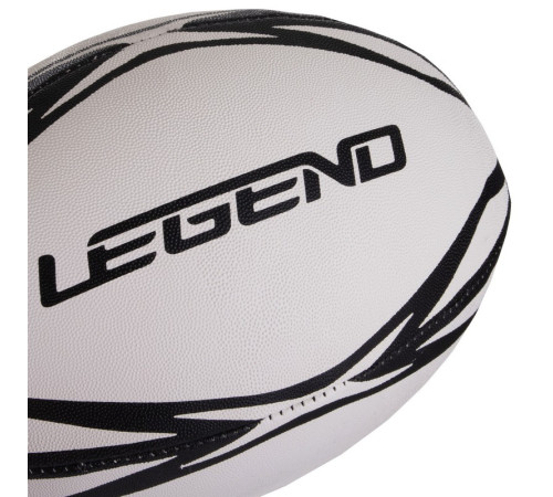 М'яч для регбі юніорський LEGEND розмір 4 білий-чорний