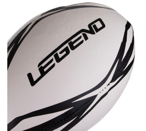 М'яч для регбі дитячий LEGEND розмір 3 білий-чорний