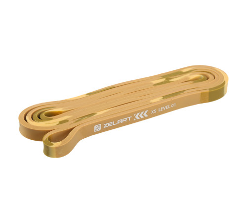 Резина петля для подтягиваний и тренировок лента силовая Zelart POWER BANDS хаки-камуфляж