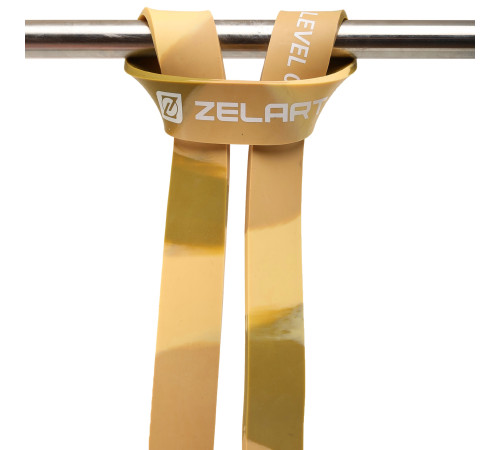 Резина петля для подтягиваний и тренировок лента силовая Zelart POWER BANDS хаки-камуфляж