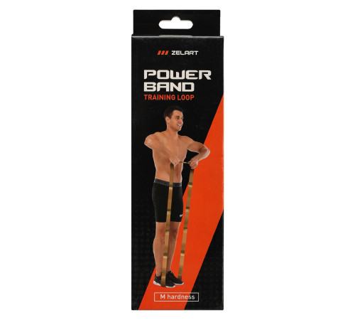 Резина петля для подтягиваний и тренировок лента силовая Zelart POWER BANDS хаки-камуфляж