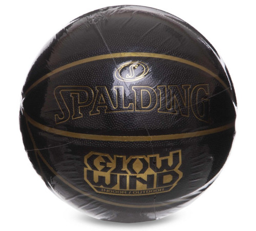 Мяч баскетбольный SPALDING GLOW WIND размер 7 черный