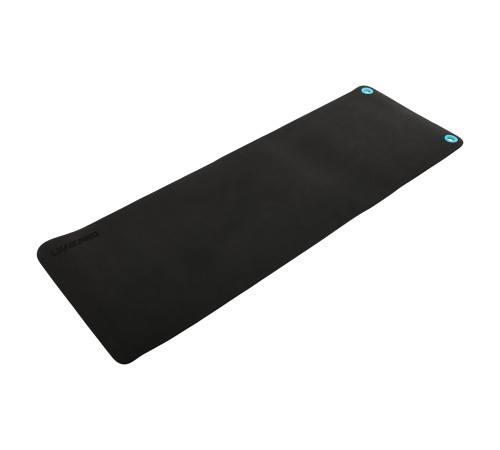 Коврик для фитнеса и спорта с люверсами для хранения LiveUp 183x60x1см черный