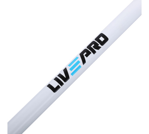 Штанга разборная для фитнеса и аэробики фитнес памп LiveUp длина-1,42м 30мм 20кг черный-синий