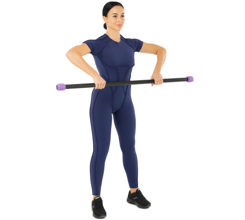 Бодібар Body Bar LiveUp вага 5кг чорний-фіолетовий