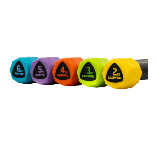 Бодибар Body Bar LiveUp вес 6кг черный-синий