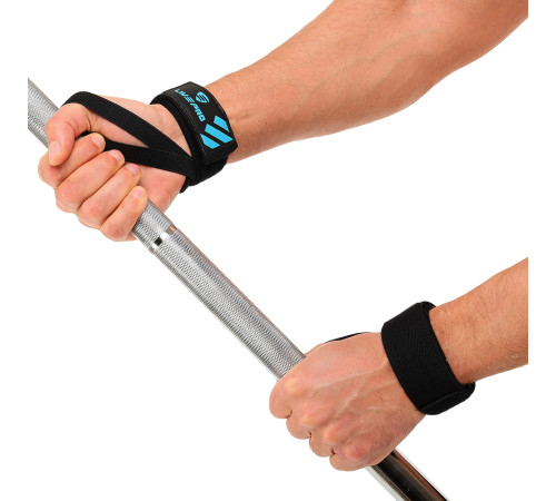 Бинти кистьові для жиму LIFTING WRIST WRAPS LiveUp 2штуки чорний-синій