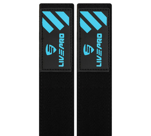 Бинти кистьові для жиму LIFTING WRIST WRAPS LiveUp 2штуки чорний-синій