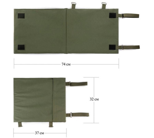 Сидушка-каремат з кріпленням MOLLE Champion 37х32х3,6см/74х32х1,8см оливковий