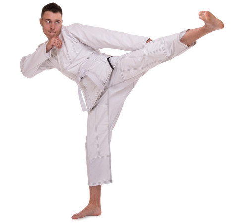 Кімоно для бразильського джиу-джитсу BJJ біле куртка та штани VELO 140-200см білий