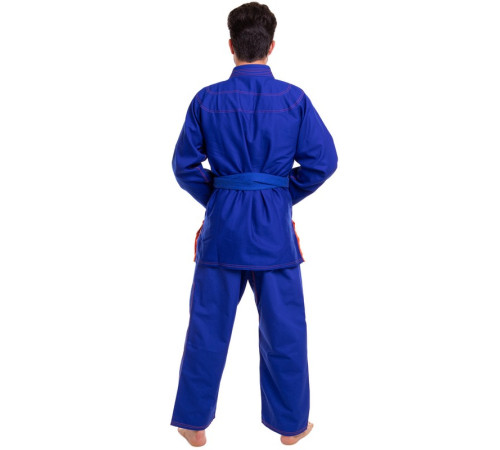 Кімоно для бразильського джиу-джитсу BJJ синє куртка та штани VELO 140-200см синій