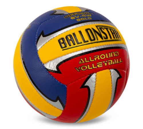 М'яч волейбольний BALLONSTAR №5 PU жовтий-синій-білий