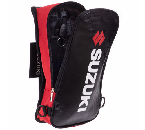 Мотосумка-слинг SUZUKI SP-Sport 5л 42x15x7см черный-красный