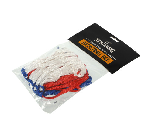 Сетка баскетбольная SPALDING ALL WEATHER 1шт красный-белый-синий