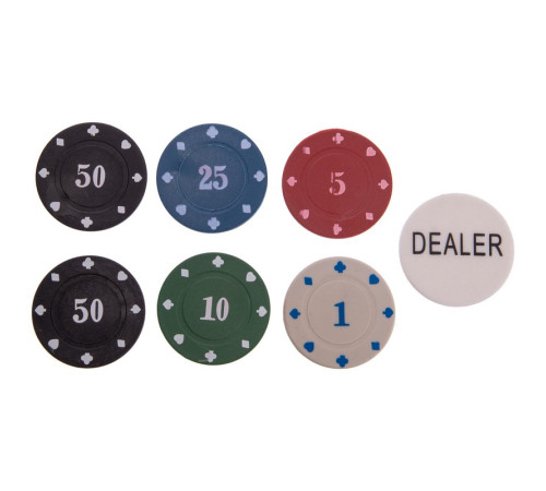 Набір для покеру в металевій коробці Poker game set SP-Sport 120 фішок