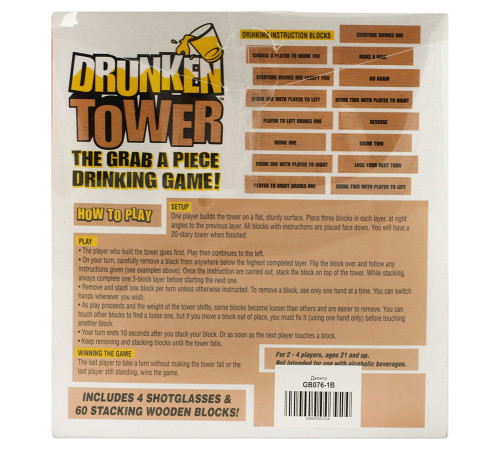 Дженга п'яна башня настільна гра SP-Sport Drunken Tower Jenga дерево